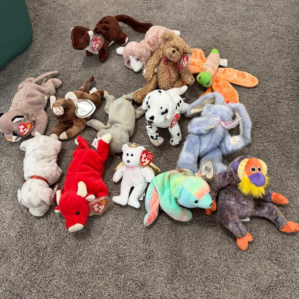 14 mix Ty Beanie Babies Plush Toy Collection Animals For Kids